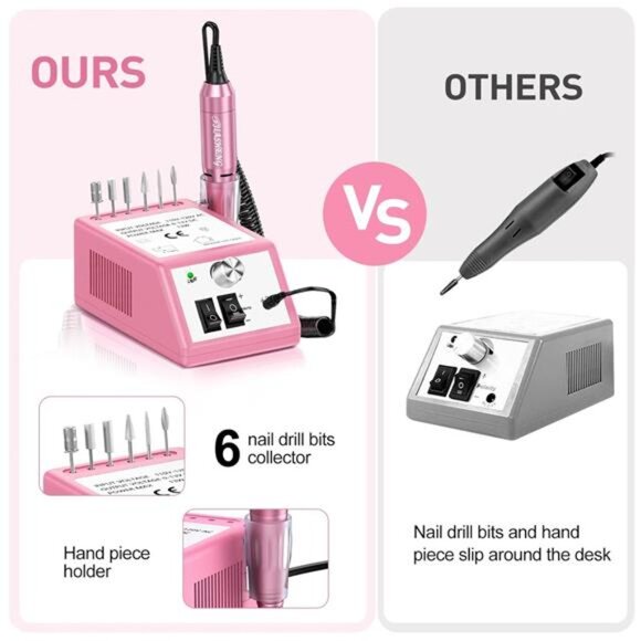 20000RPM Electric Nail Drill Professional Nail File Drill Acrylic Nails Kit - Picture 3 of 7